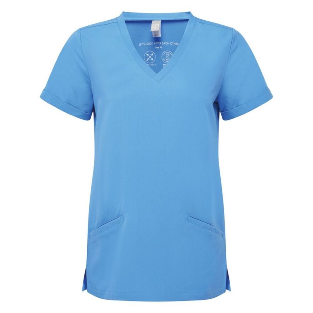Onna Womens/Ladies Invincible Stretch Work Tunic / Ceil Blue